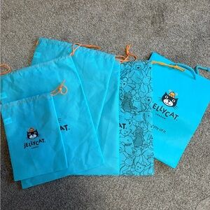 Jellycat Turquoise Drawstring bags and one Gift Bags
